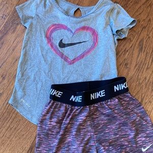 Girls two-piece short set by Nike size 4t